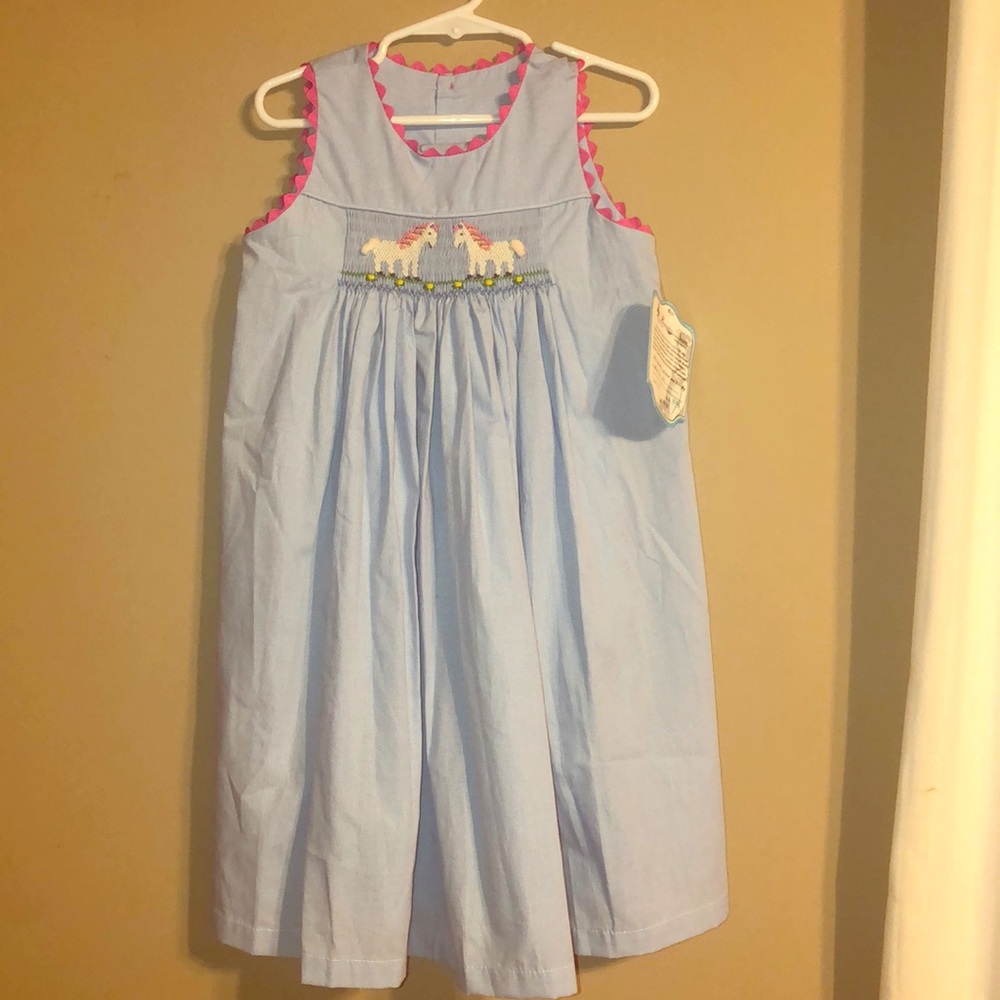 4T Long Smocked Dress